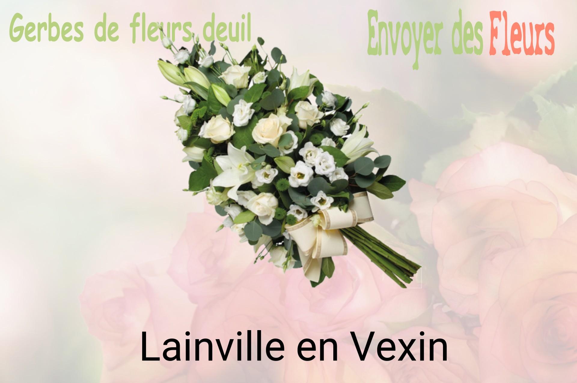 Gerbe de fleurs de deuil livrée à Lainville-en-Vexin